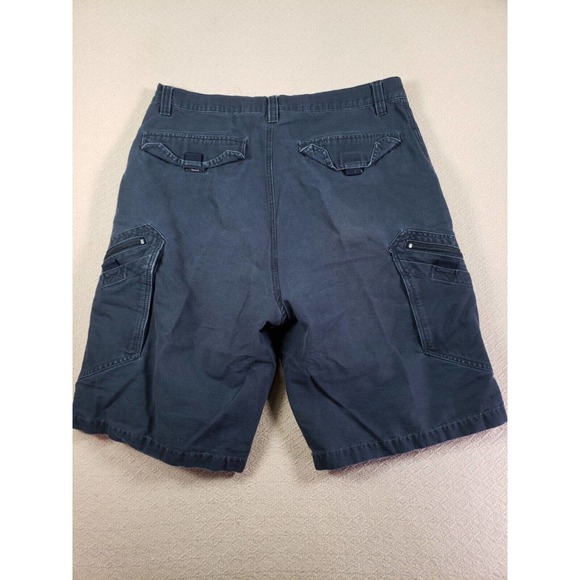 Baileys Point Shorts Mens 34 Blue Denim Cargo Low Rise Zipper Pockets Summer - Picture 8 of 10